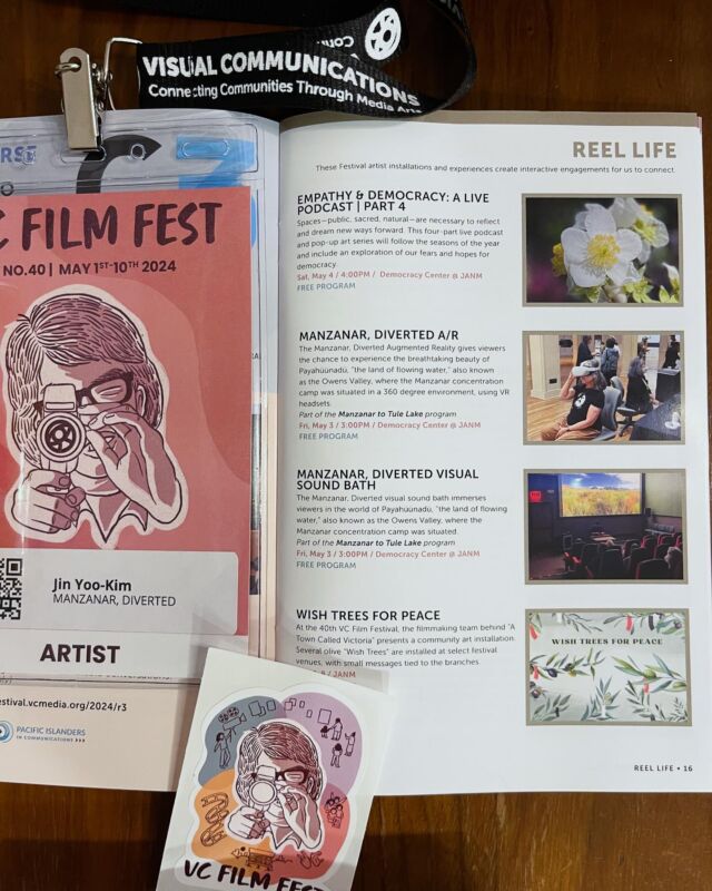 If you are in LA come swing by on Friday May 3 to check out our Visual Soundbath Medtitaion experience and our VR headset experience during the Manzanar to Tule Lake program for the @vcmediaorg #vcfilmfest2024 !!!