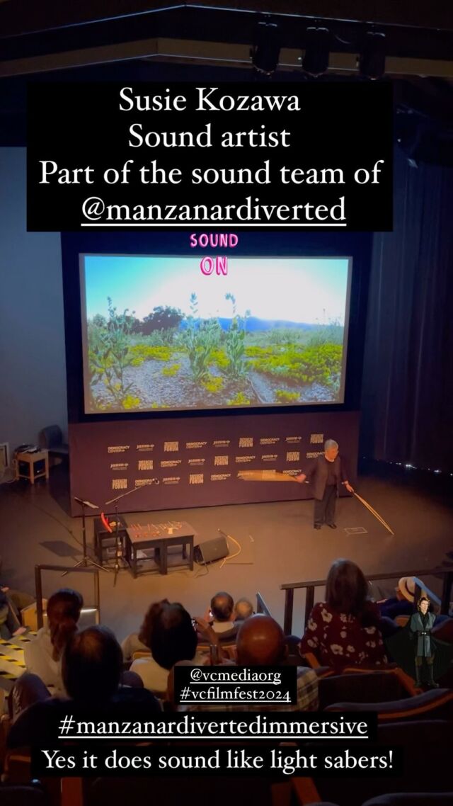 “Manzanar, Diverted: The Immersive Experience” has arrived! Yesterday, we had Susie Kozawa, an amazing sound artist, do a live coloring of the soundscape for our Visual Soundbath Meditation experience at @vcmediaorg #vcfilmfest2024. Afterwards, audience members engaged with our VR Headset that transported them to Payahuunadü, the land of flowing water.

If you would like to bring this experience to your community please get in touch with us.